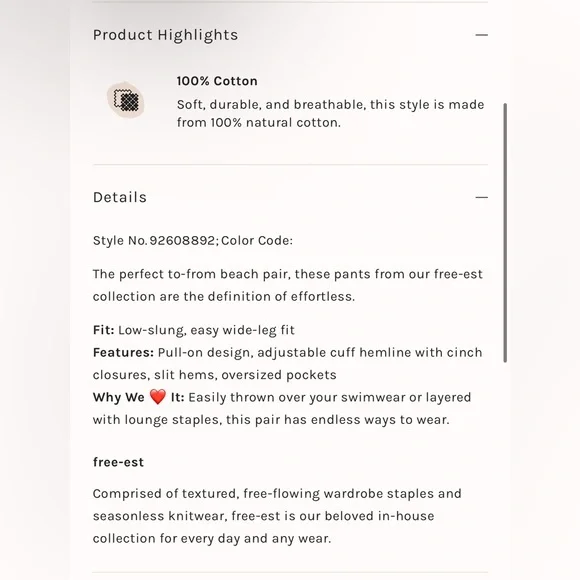 NWOT Free People Kenny Pants $78 MSRP - Picture 2 of 8